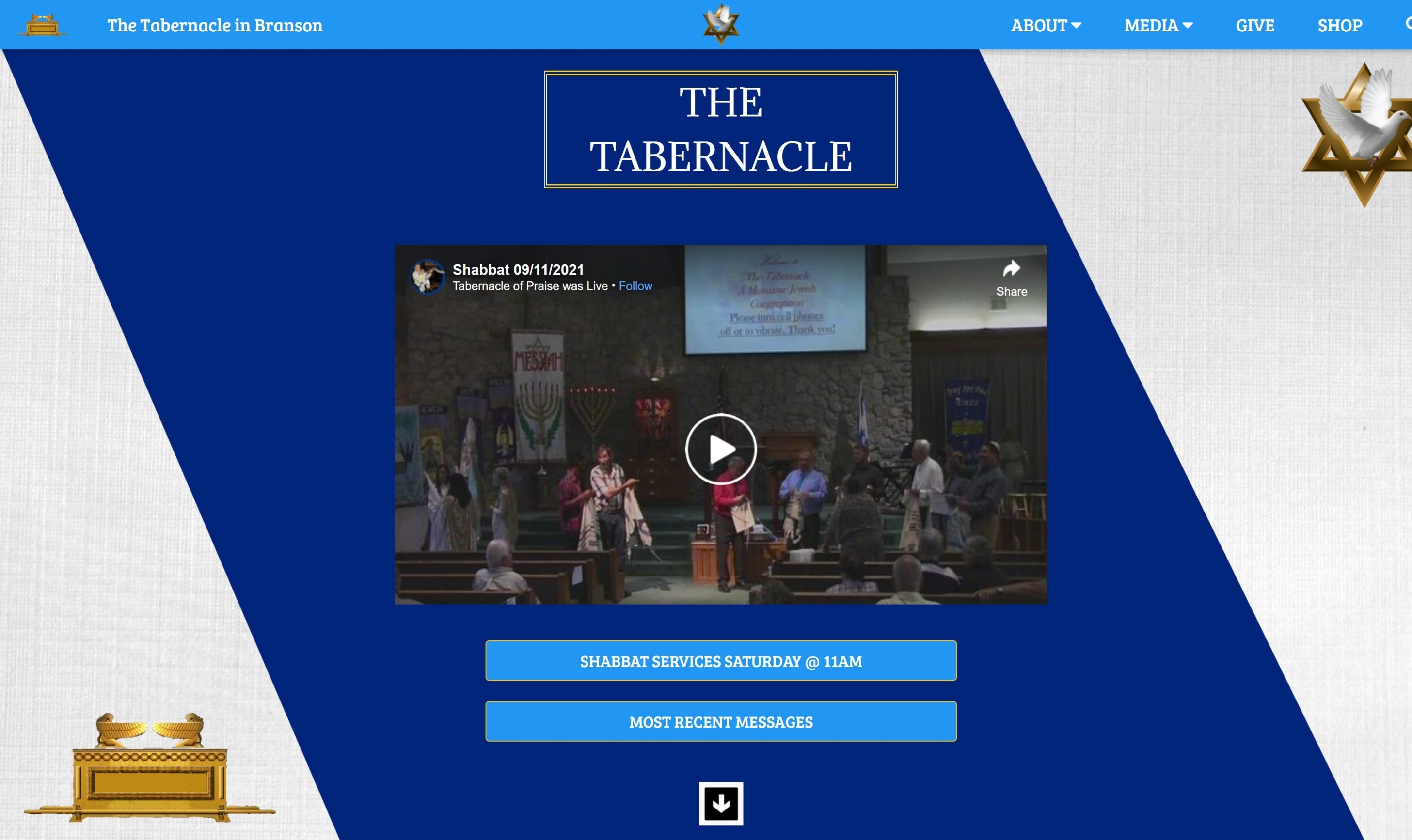 tabernacleOfPraise HomePage Screenshot